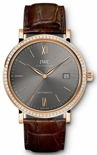 IWC Portofino Automatic Red Gold / Ardoise / Diamond IW3565-16 (3565-16, IW356516)